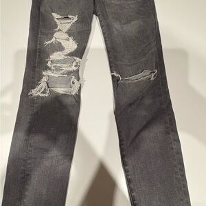 American Eagle Outfitters Distressed Black Jeans